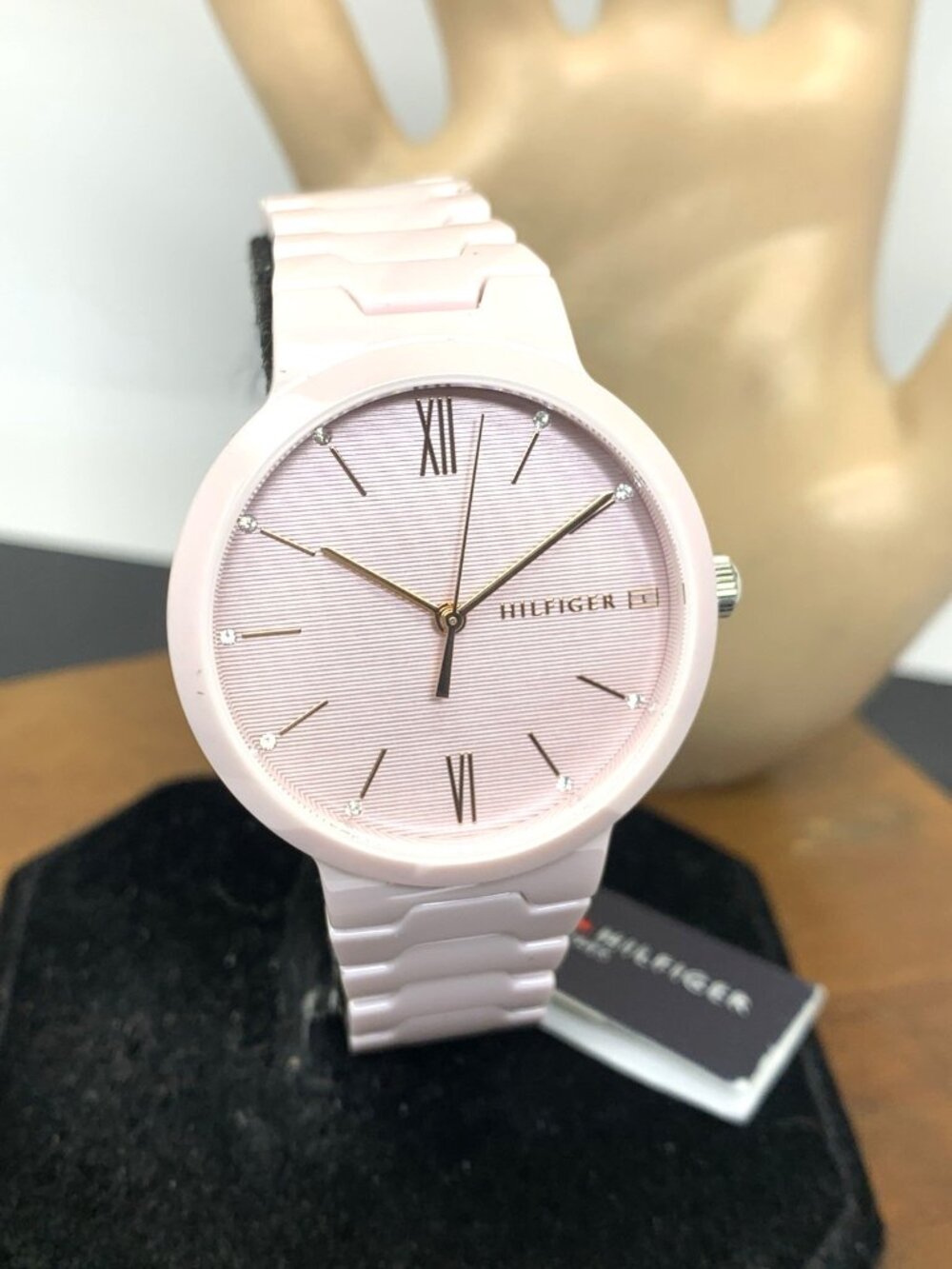 Tommy Hilfiger Women's Watch 1781957 Quartz Pink Ceramic 36mm With Box